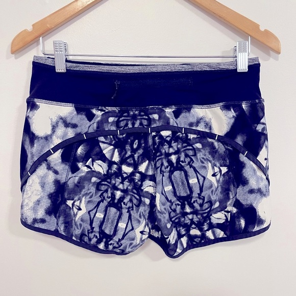 Lululemon Turbo Run Short Ink Blot White Deep Indigo/Deep Indigo 4 - Picture 14 of 16